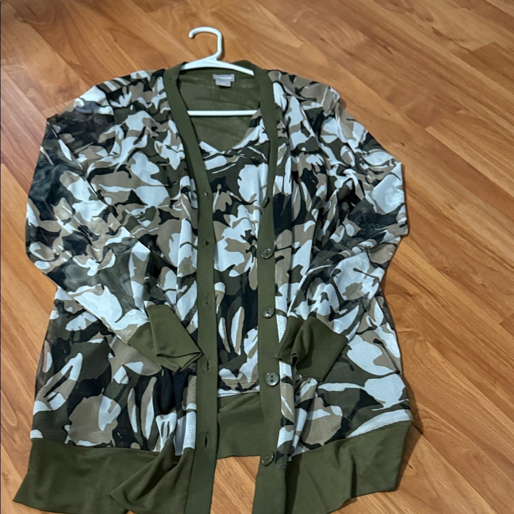 Chico's Olive Green two piece set